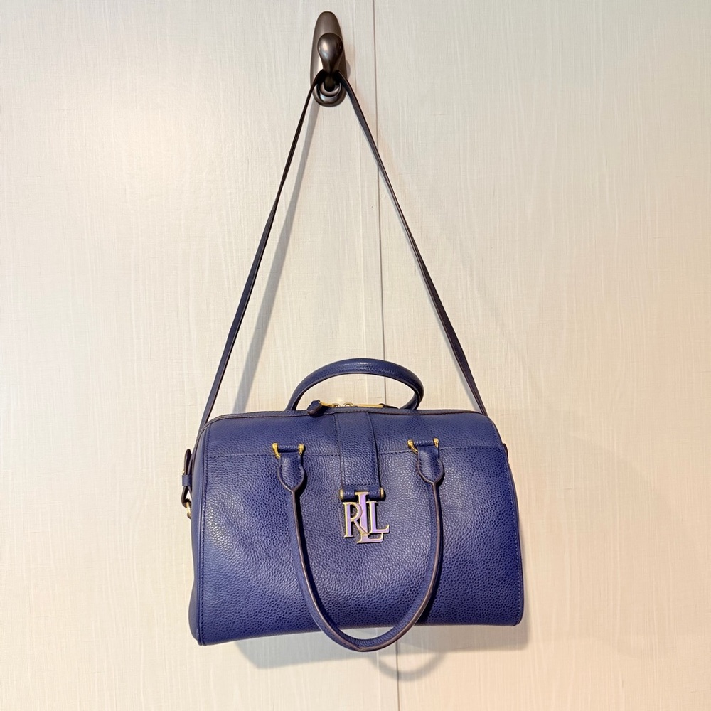 Lauren Ralph Lauren Navy Blue Satchel